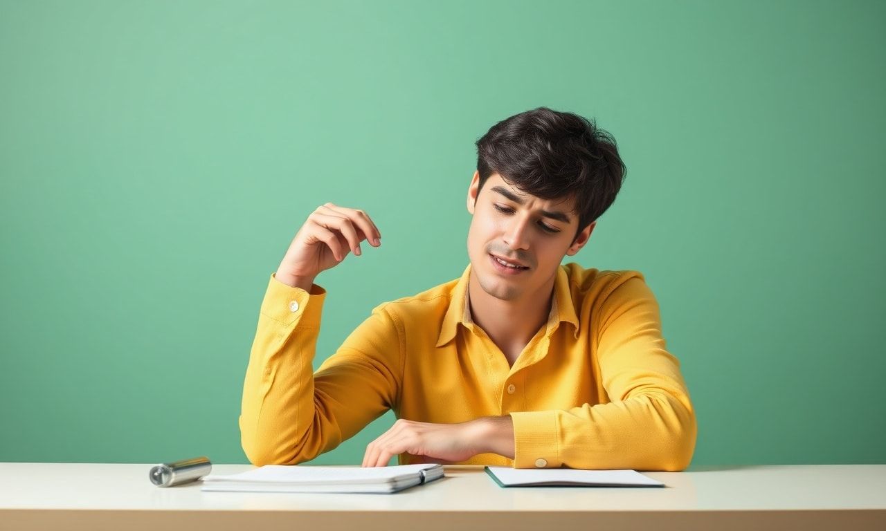 試験中に時計を見て焦る受験生