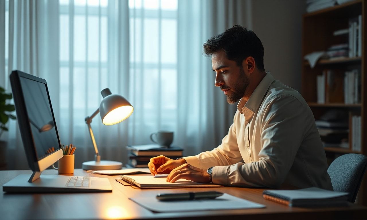 試験結果を振り返る落ち着いた様子