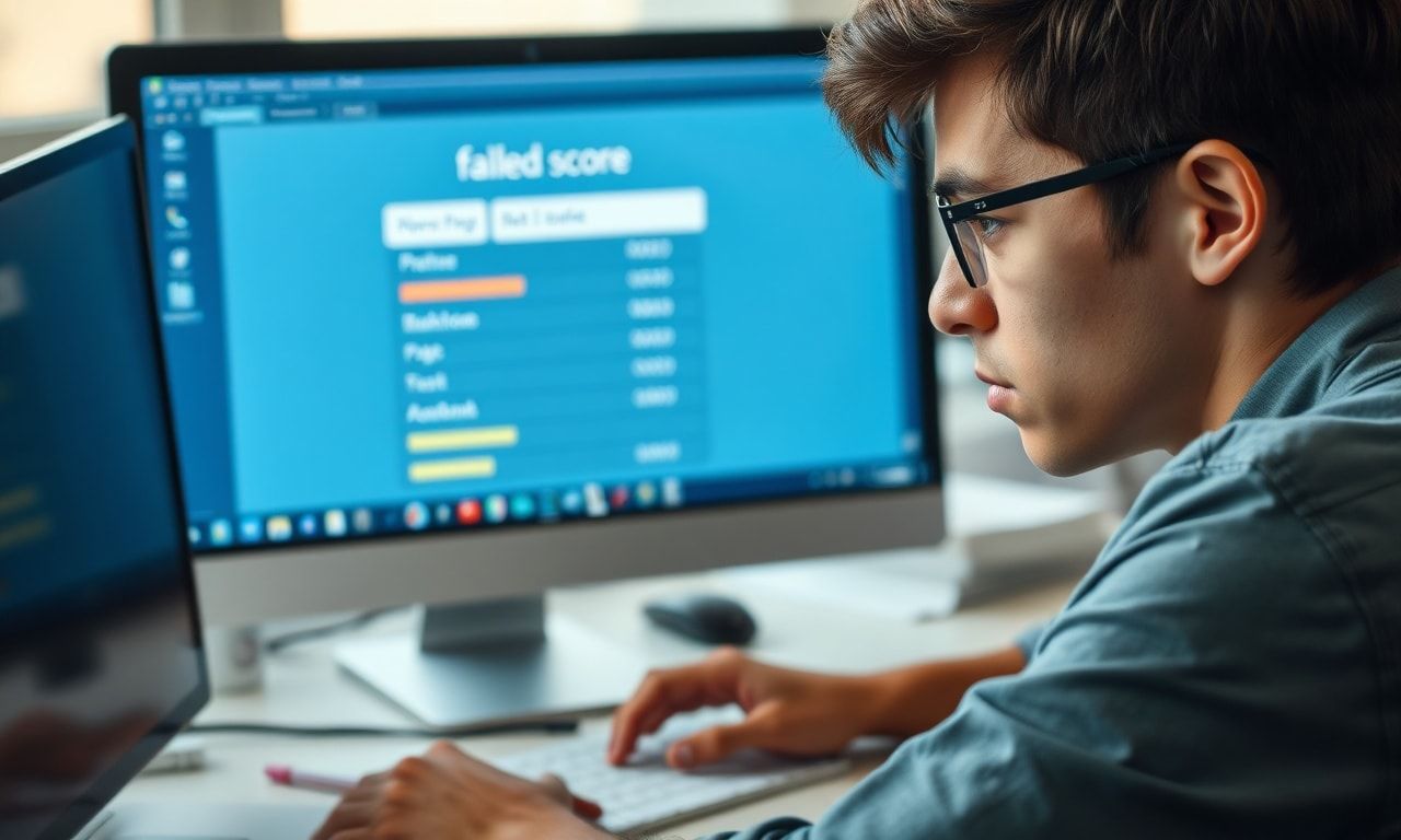 試験結果にあと一歩届かず悩む様子