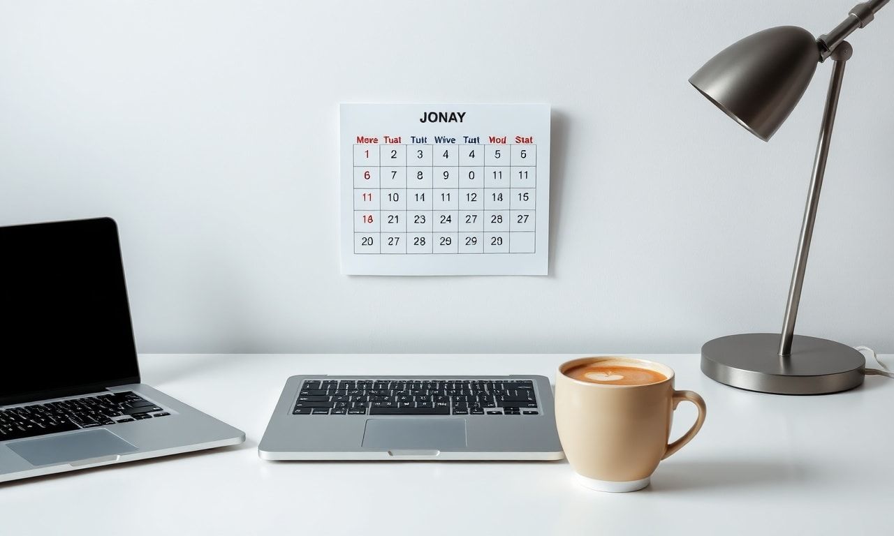 カレンダーとパソコン