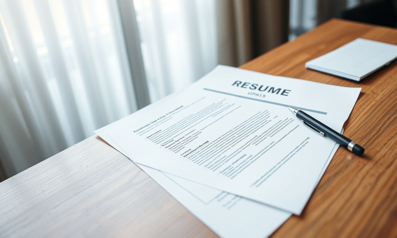 履歴書とペンのイメージ