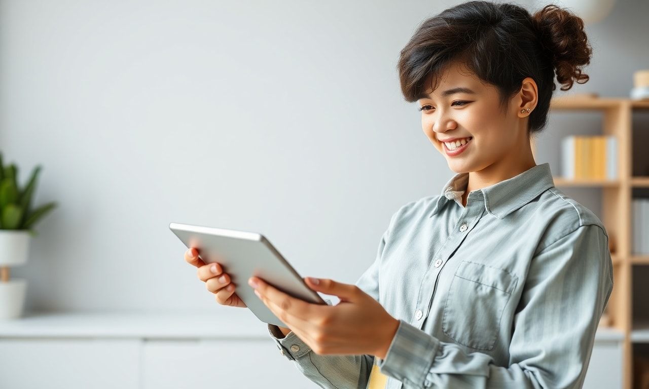 タブレットで学習する様子