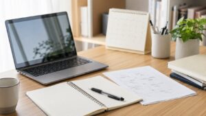 基本情報技術者試験の勉強法を進める学習机