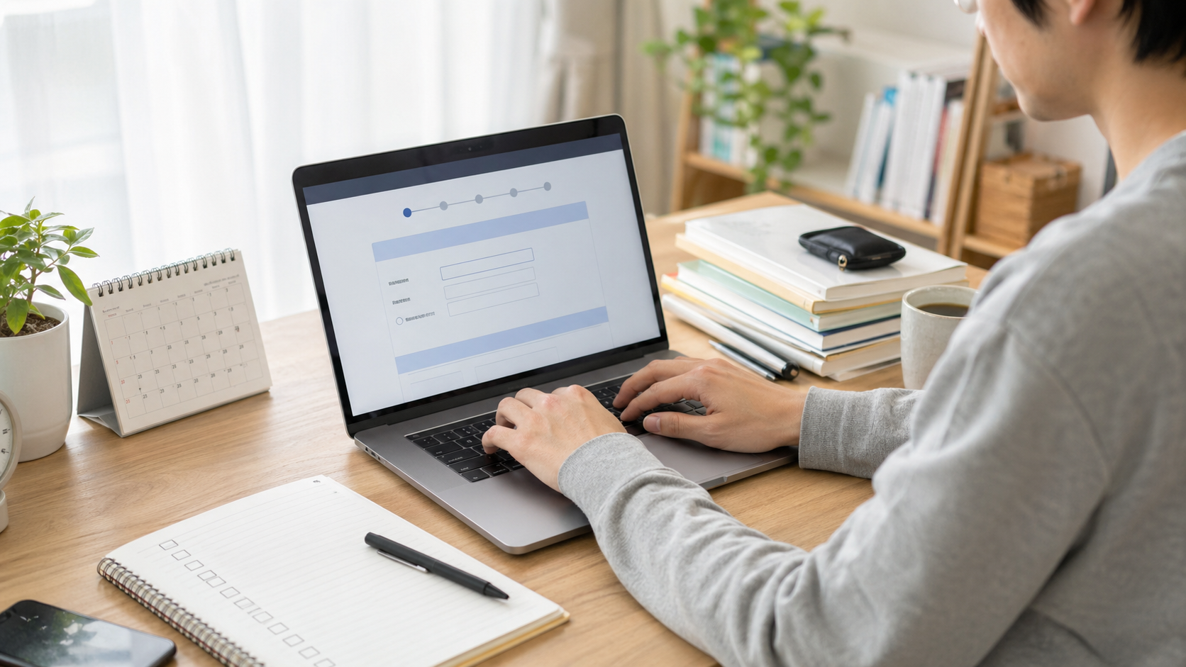 基本情報技術者試験の申込をオンラインで進める学習者