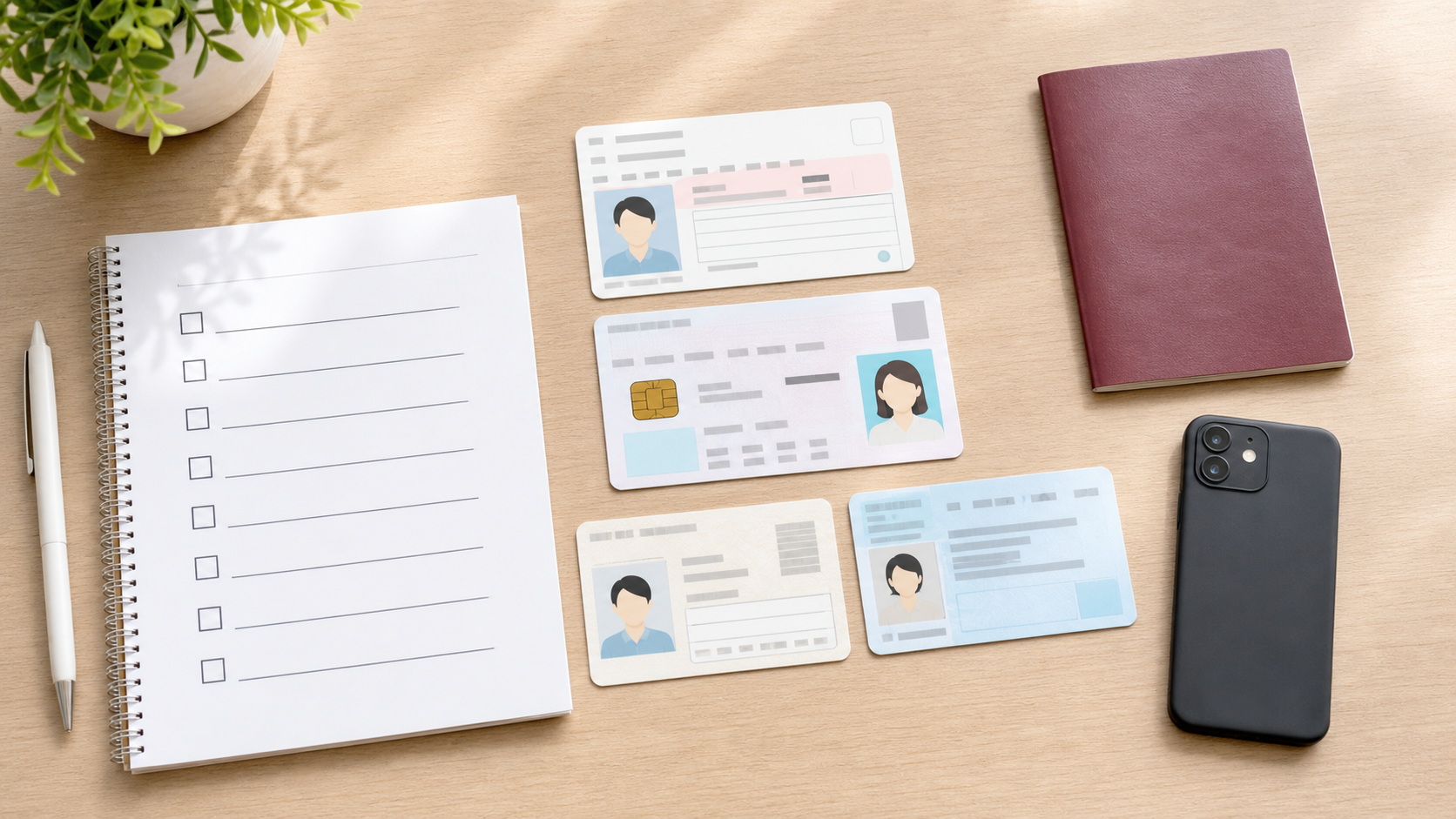 基本情報技術者試験で使える本人確認書類を確認する様子