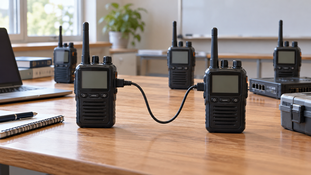 複数の通信機器のうち二台の組を取り出した学習イメージ