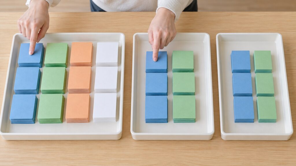 中間表を一段ずつ確認する学習のイメージ