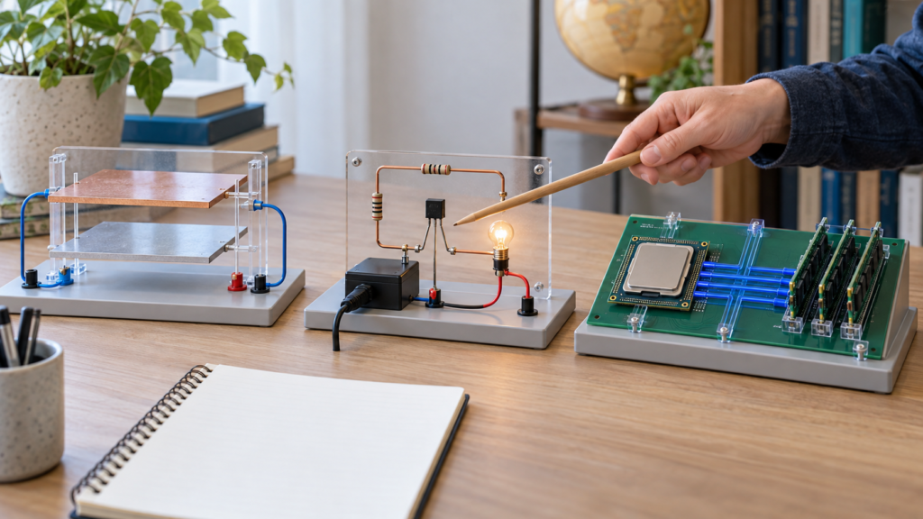 記憶素子と保持条件を別々に確認する学習机